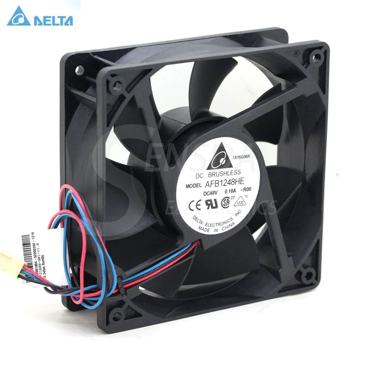 Delta AFB1248HE 12CM 120MM 1238 12038 48V 0.18A 2 Line  Dual Ball Bearing Cooling Fans Cooler