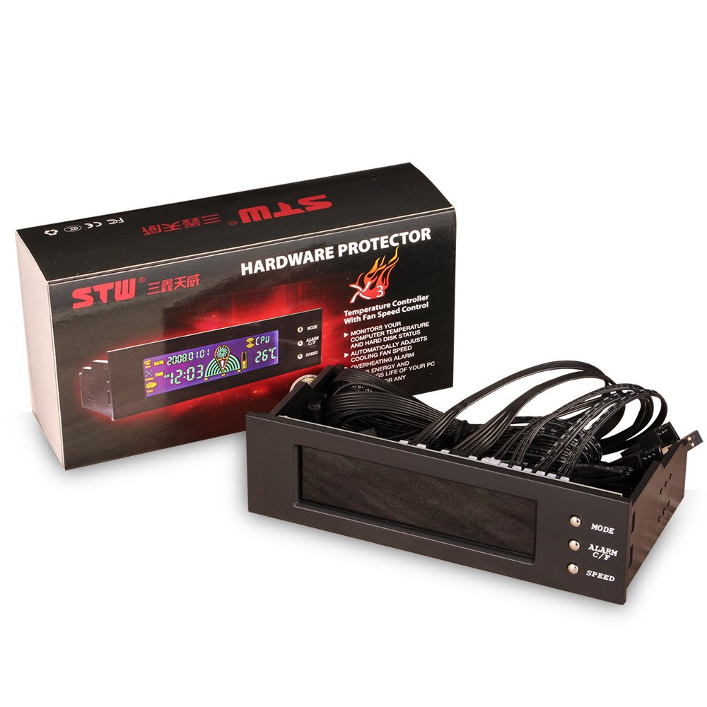 5.25inch 12V PC Computer Fan Controller 3 Fan Speed Controller 