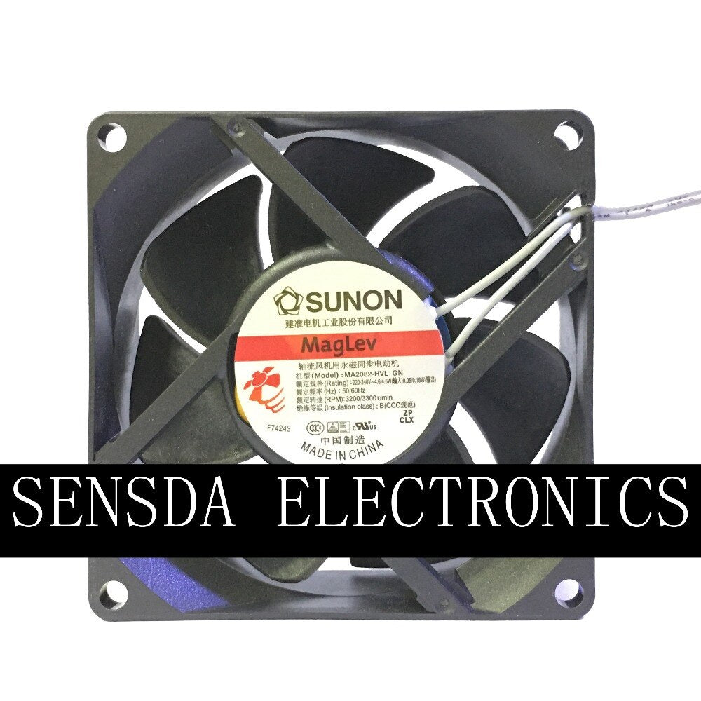 80mm AC Cooling Fan    Sunon MA2082-HVL.GN 8025 AC 220V/240V AC Blower 3200RPM