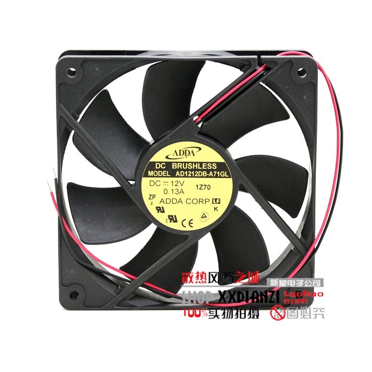 ADDA AD1212DB-A71GL 12V 0.13A 12025 Chassis Power Silent Cooling Fan