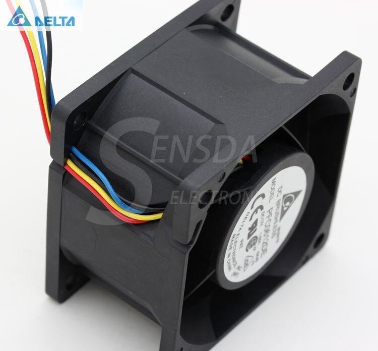 10PCS  Delta PFC0612DE JC972 6cm 60mm 6038 DC 12V 1.68A Server Inverter Heatsink Axial Industrial Cooling Fans