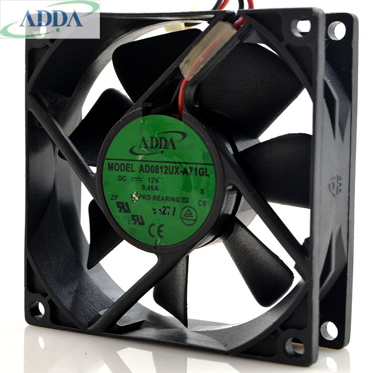 ADDA AD0812UX-A71GL 12V 0.45A 8025 8CM Computer Case Cooling Fan