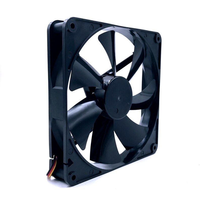 140mm Fan Replace A14025-10CB-3BN-F1 DC 12V 0.14A 3-Wire 3-Pin 140x140x25mm Server Fan 1000RPM