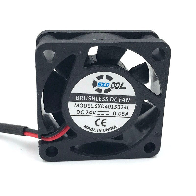 SXDOOL SXD4015B24L 40*40*15mm Dual Ball Bearing  DC 24V 0.05A 2P 4000RPM 5.8CFM Axial Cooling Fan