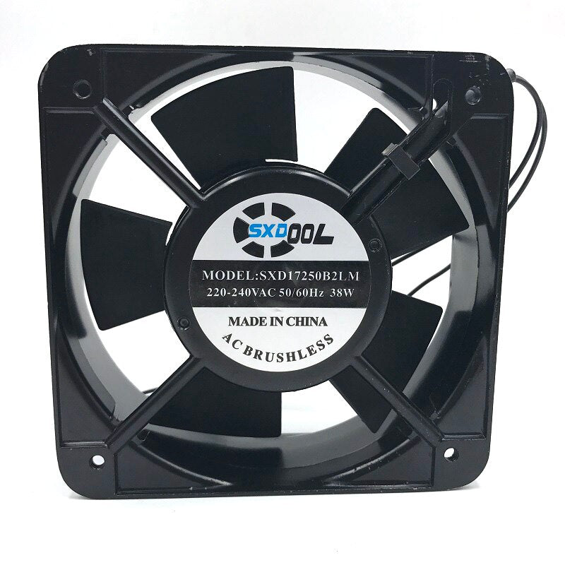 SXDOOL Industrial AC Cooling Fan 150*150*50mm 50/60HZ AC 220V 38W Blower  Aluminum Frame Dual Ball Bearing