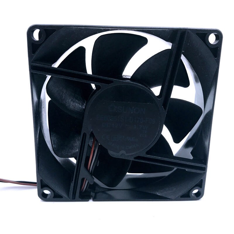 EP6127A Projector Fan Sunon EE80251S1-D170-F99 DC 12V 1.7W 3-pin 3-pin Connector 80mm 80x80x25mm Server Square Fan