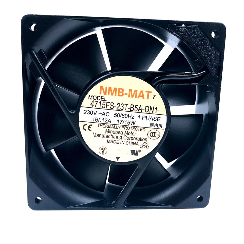 230V Fan    NMB Fan 4715FS-23T-B5A-DN1 120*120*38mm 17/15W 0.16A/0.12A Case AC Cooling Fan