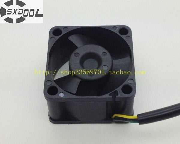 SXDOOL R124020BM 4020 DC 12V 0.16Amp Dual Ball Bearing Fan 4-wire PWM Fan Clover Fan