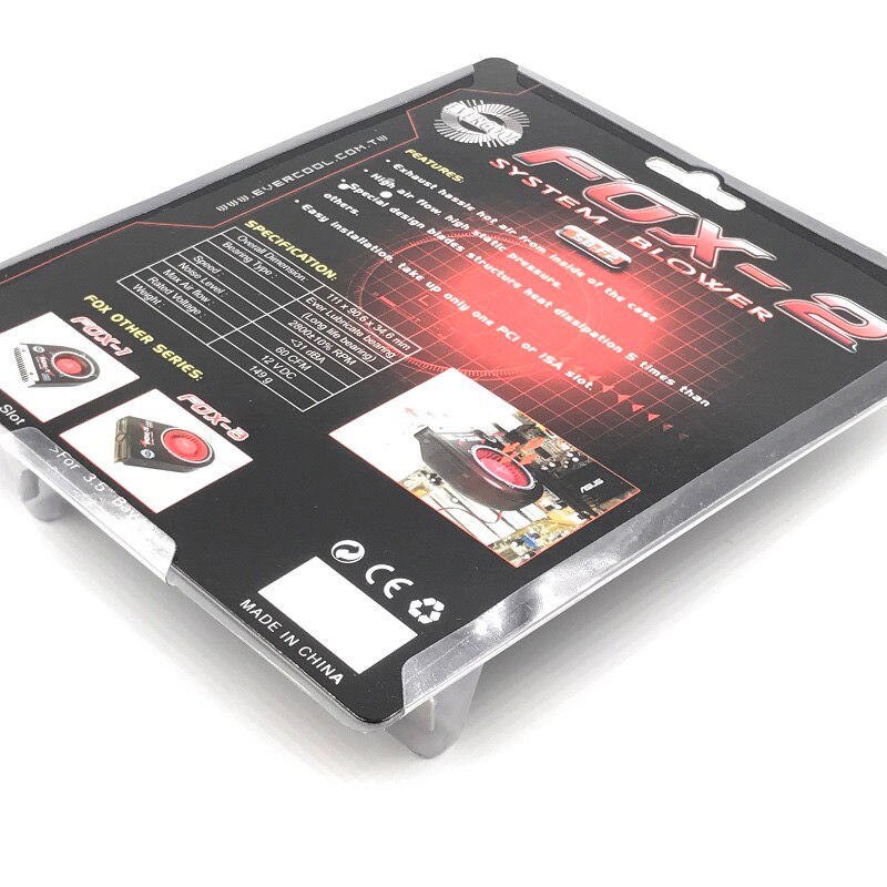 SXDOOL FOX-2 Chassis Fan Chassis Exhaust Fan Chassis Cooling Fan / PCI Bit Fan