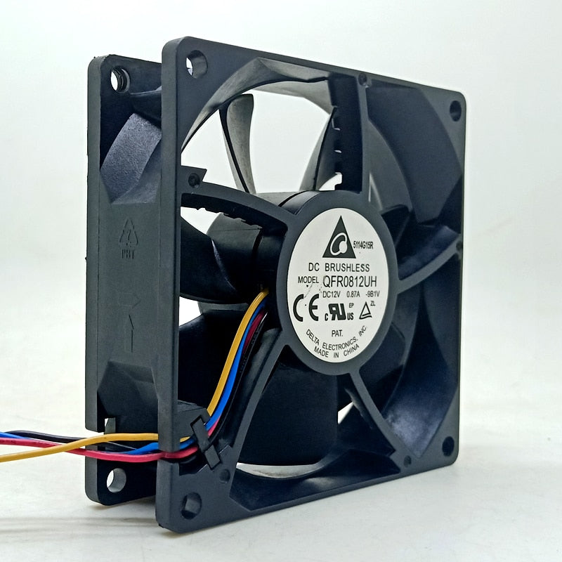 Delta 8025 12V QFR0812UH Computer Server CPU PWM Temperature Controlled Fan 8cm