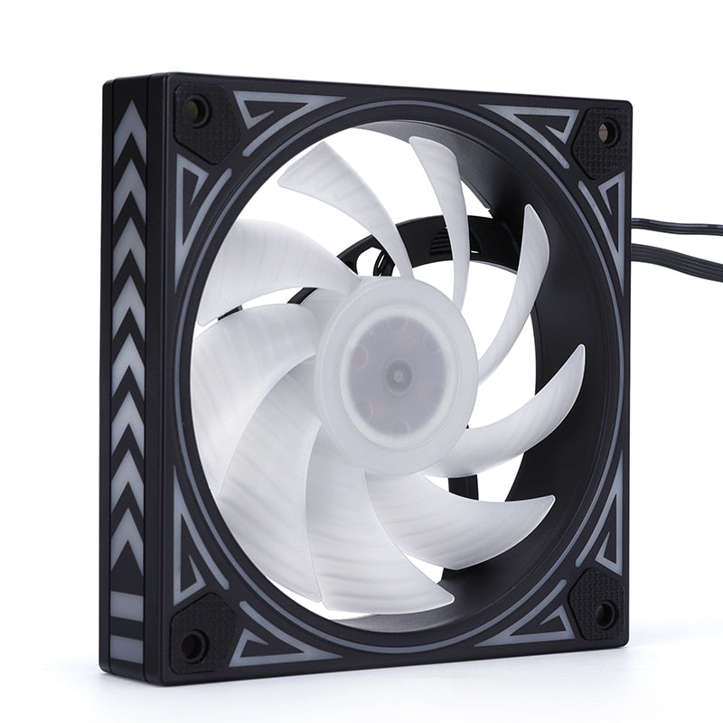 rainbow 120mm fan 3pin + molex 4D LED fan computer cooling 12V mute CPU radiator game fan