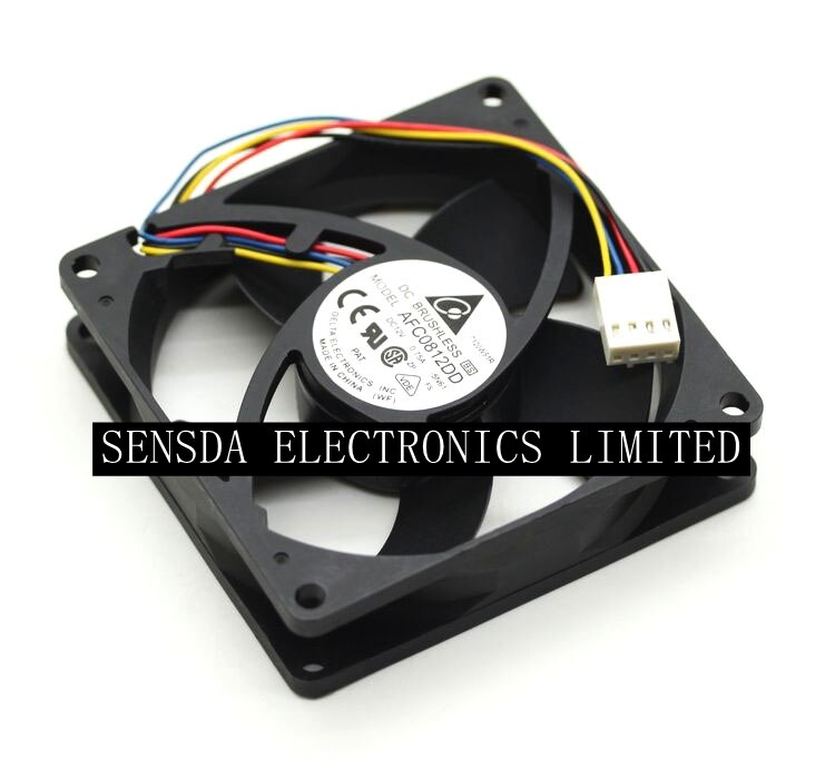 1pcs Pwm Fan  Delta AFC0812DD DC12V 0.75A 8020 8CM 80mm 80x80x20mm 4Pin 4Wire high-speed Cooling Fan