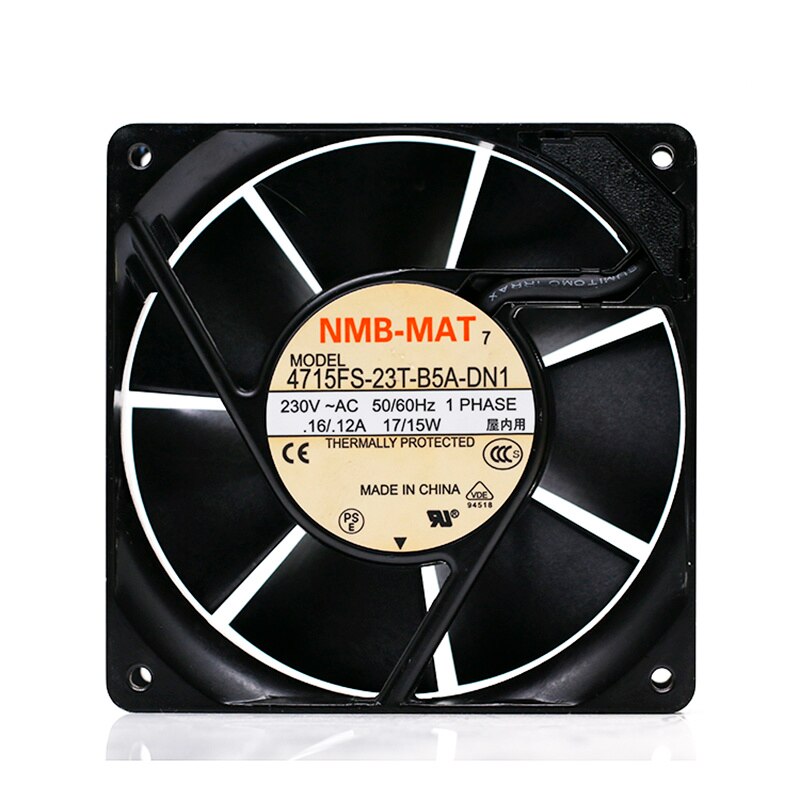 NMB 4715FS-23T-B5A-DN1 230V 0.16A 0.12A AC cabinet fan 12038 cooling fan metal frame