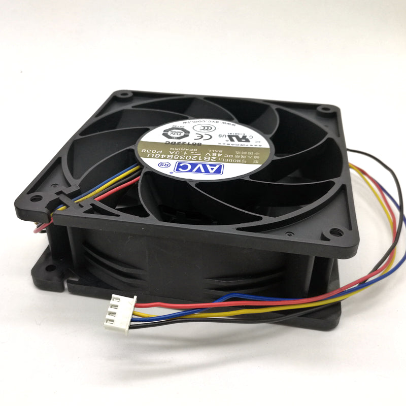 120mm cooling fan 12cm AVC 2B12038B48U DC48v 1.30a 120x120x38MM 4Lines