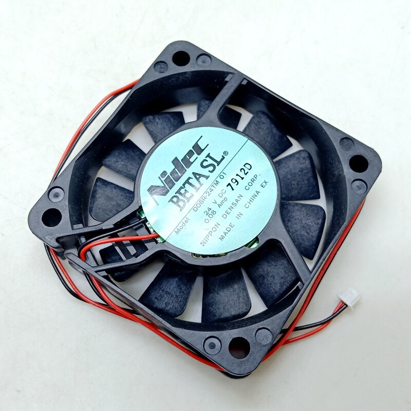 60mm fan Nidec 6015 24V D06R-24TM 6cm Silent Fan Industrial Computer Equipment Fan