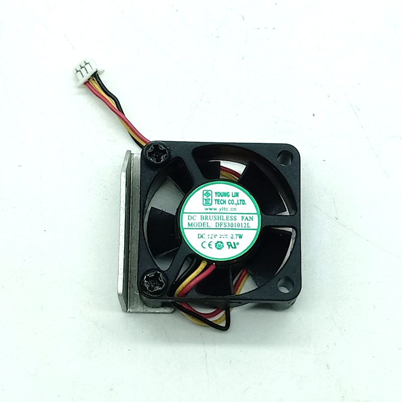 3010 12V 3-Wire Set-Top Box Silent Cooling Equipment Fan 3cm Dfs301012l with Iron Sheet