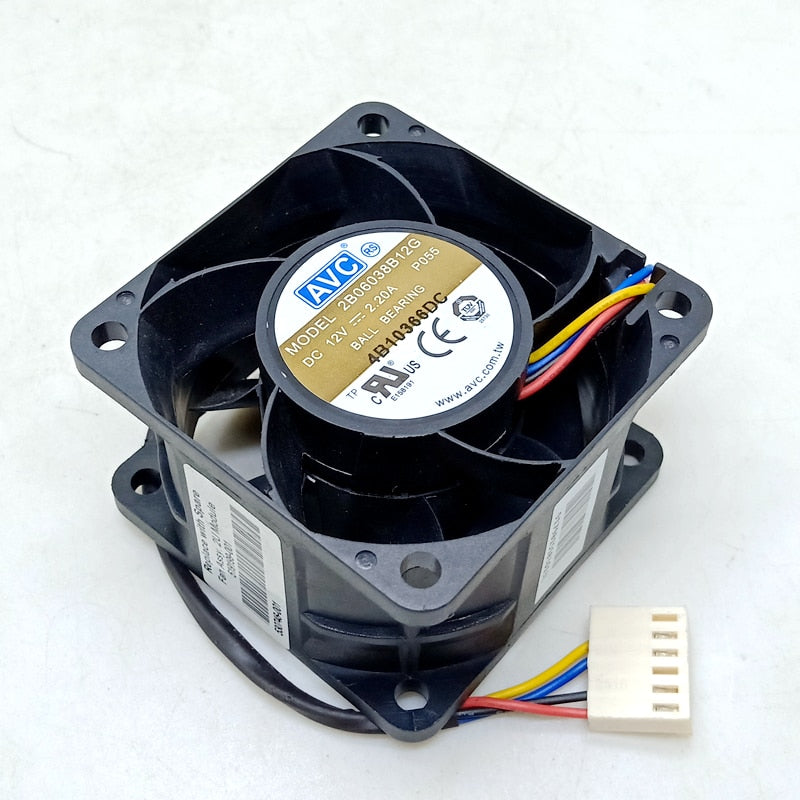 2B06038B12G 60mm pwm fan AVC 6038 12V Double Ball  6cm Computer Server Power Fan
