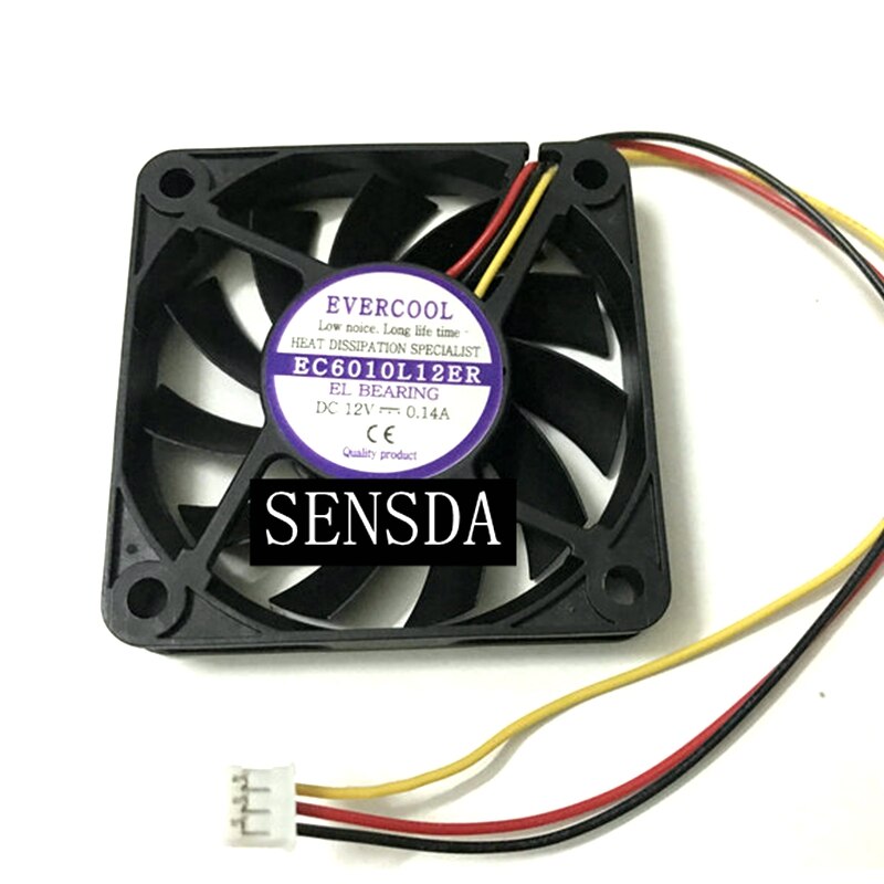 60mm Slim Fan   Sxdool EC6010L12ER 12V 0.14A 60*60*10mm Cooling Fan 3LINE 60m Slim Best Quality Cooling Fan
