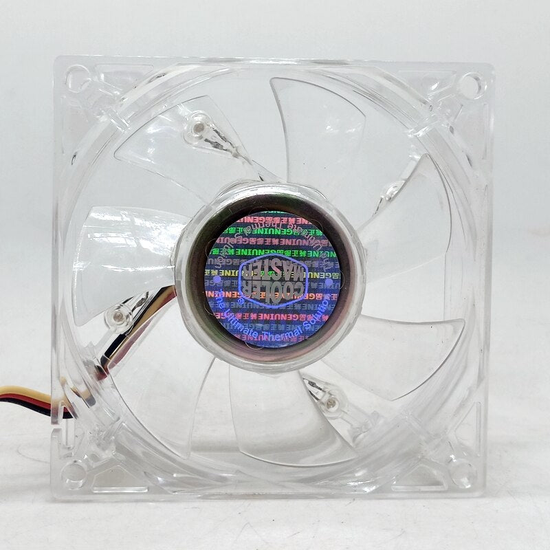 A8025-18CB-5BN-L1 8025 80mm Led Fan 12V Transparent Blue Light Speed Measurement Mute Fan 8cm Computer CPU Chassis Power Fan