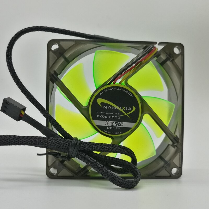 8025 Computer Fan 12V fx08-3000 Computer CPU Case Power Fan 8cm Ultra Quiet High Speed 3000 Rpm