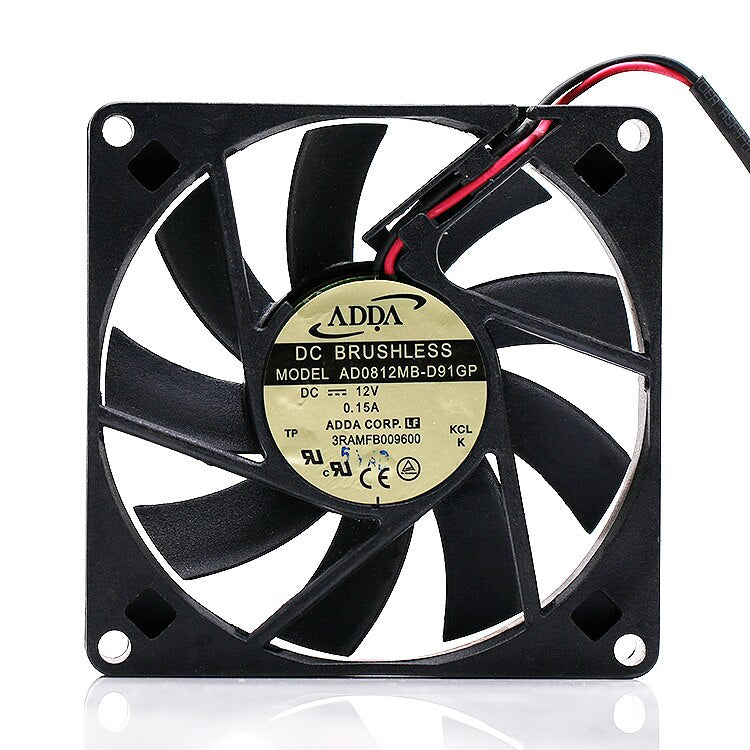 ADDA ad0812mb-d91gp 8cm 8015 12V 0.15A chassis ultra thin mute cooling fan