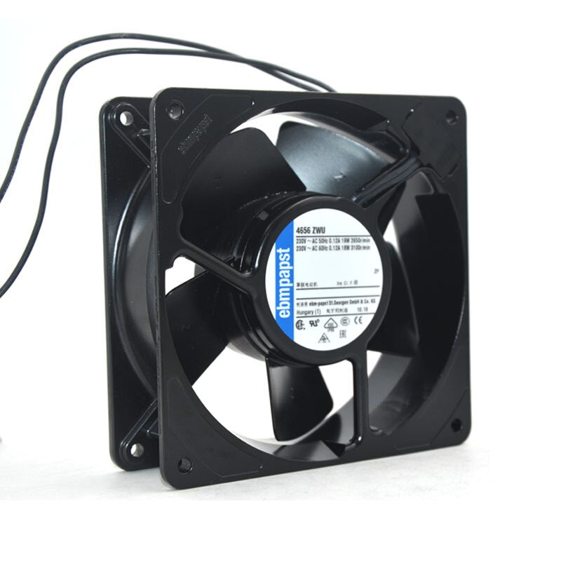 4656ZWU 4656 ZWU AC 230V 0.12A 19W 18W 120x120x38mm Server Cooling Fan IP65 metal