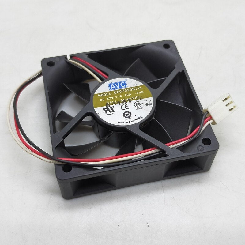 70mm Dual Ball Fan AVC Da07020b12l 7020 7cm DC 12V 0.20A Computer Chassis Main Board Power CPU Cooling Fan