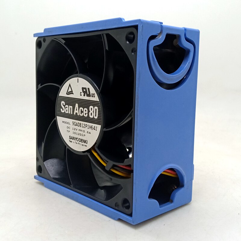 9GA0812P1H641 Sanyo 8038 12V double ball PWM fan wave 4U server chassis fan
