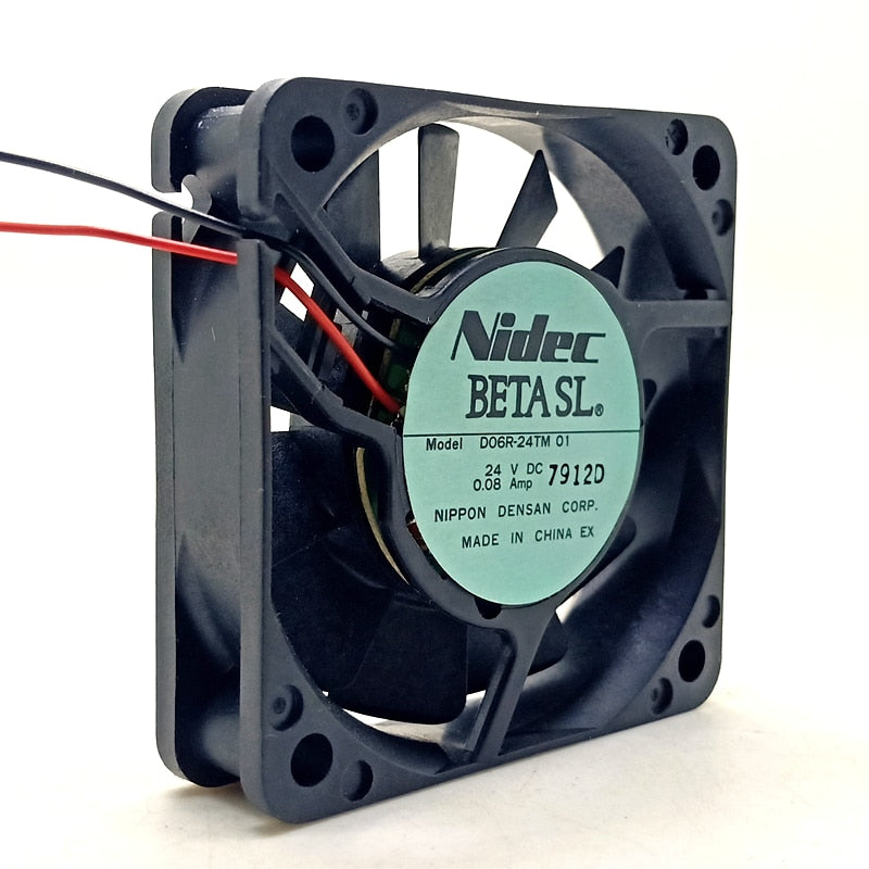 60mm fan Nidec 6015 24V D06R-24TM 6cm Silent Fan Industrial Computer Equipment Fan