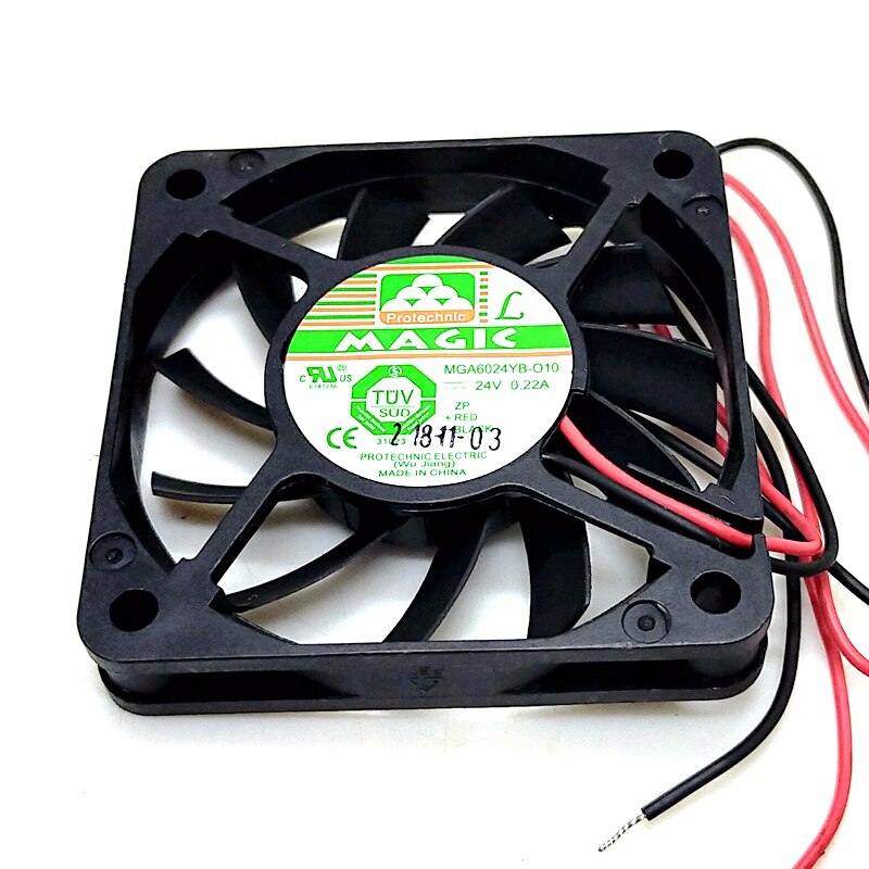 60mm 10mm Slim Radiator Cooler  Yongli 6010 Fan mga6024yb-o10 DC 24V 6cm Violent Large Volume DC Cooling Fan 60X60X10mm