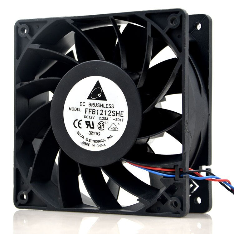 GPU Cooling Fan 200CFM  Delta FFB1212SHE 12cm 120MM 120*120*38MM 12V 2.25A DC Cooling Case Server Cooling Fan