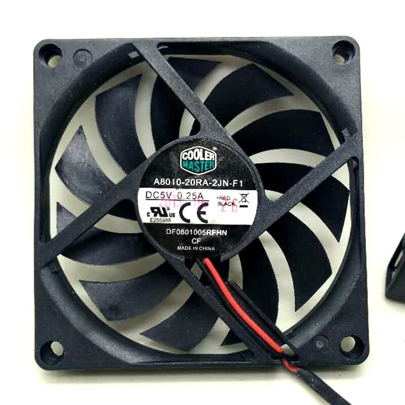 2pcs/pair Slim USB Fan 80mm*10mm DC5V A8010-20RA-2JN-F1 5V 0.25A 8010 8CM Ultra-thin Silence Cooling Fan
