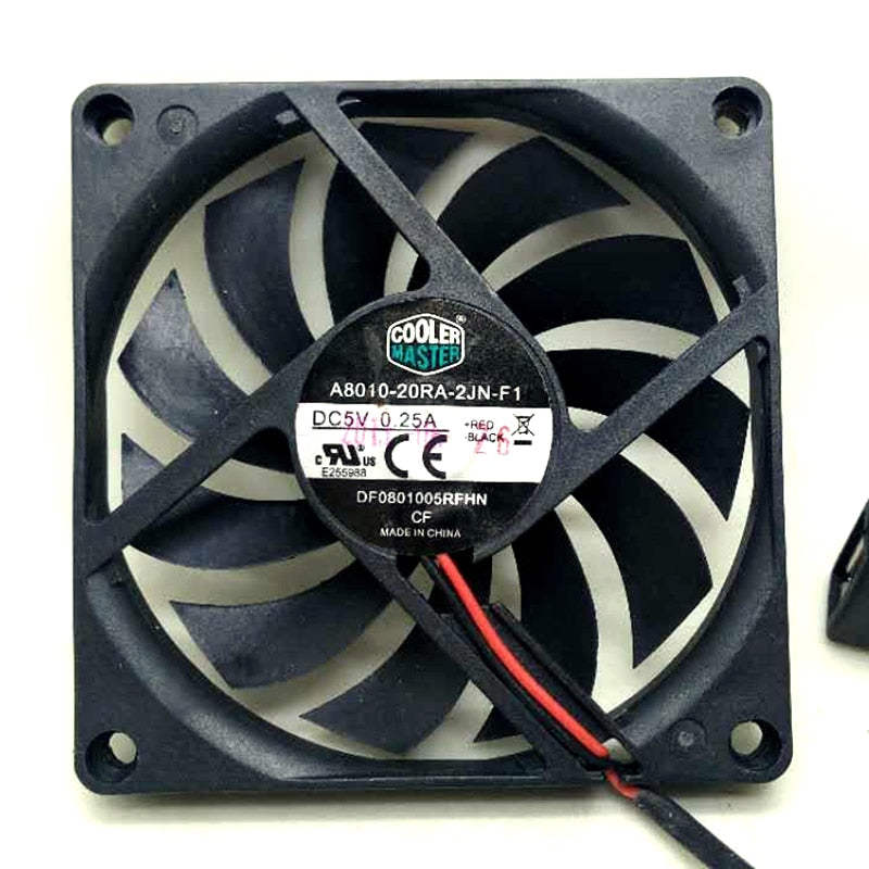2pcs/pair Slim USB Fan 80mm*10mm DC5V A8010-20RA-2JN-F1 5V 0.25A 8010 8CM Ultra-thin Silence Cooling Fan