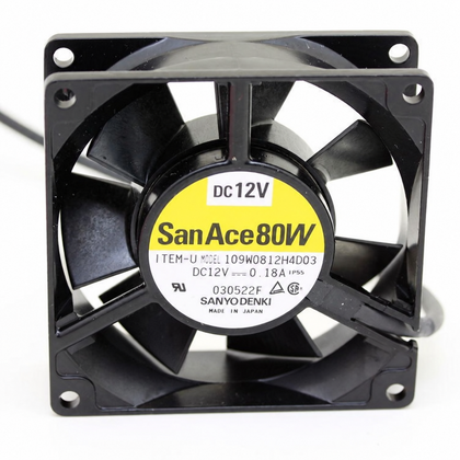 Sanyo 109W0812H4D03 12V DC 80x80x25mm Brushless Cooling Fan - product photo