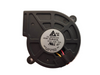 External whole-fan reference: Delta BUB0512L/-DA3L, labelled DC12V 0.12A. Red/yellow/black lead sections are visible; their ends are obscured by a black strip inside the source photograph. Historical photographs show a brown housing, but the supplied termination and its functions are unverified. Different unit; supplied condition, measured fit, wiring and pinout require verification.