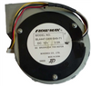 External reference: FLOWMAX/Minebea BL4447-04W-B49-71, DC12V 2.0A; four red/black/white/yellow leads and a pale housing. Image does not prove the actual shipping unit, condition or supplied full option. Verify measured fit, connector and pinout before ordering; lead count does not establish control functions.