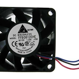 External CWC independent-unit reference: Delta FFB0612EHE-F00/DC12V1.20A, source5821MR vs original5Y08MR. Bare fan and loose leads do not show original blue carrier or prove supplied assembly/connector/pinout. Processing history unknown; original complete blue-carrier photo retained as image2.