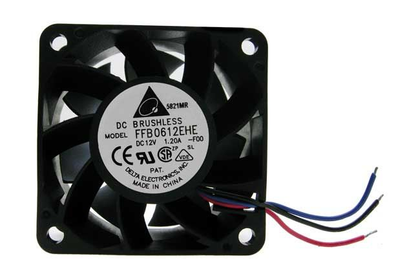 External CWC independent-unit reference: Delta FFB0612EHE-F00/DC12V1.20A, source5821MR vs original5Y08MR. Bare fan and loose leads do not show original blue carrier or prove supplied assembly/connector/pinout. Processing history unknown; original complete blue-carrier photo retained as image2.