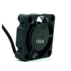 Original listing photograph of Compact square fan with bare leads — square layout; supplied version unconfirmed.