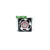 Original listing photograph of SUNON Square Fan with Rear Label and Dark Cable — square layout; supplied version unconfirmed.