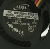 Original listing nameplate detail: ADDA AB5012HB-C03, DC12V 0.21A, with the full original ADDA logo and label. Unmodified pixel crop of original image 2, no redraw; original image 1 retains the actual unlabelled front view. Supplied unit, connector and pinout require confirmation.