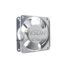Original listing photograph of Metal-Coloured Axial Fan with Separated Flanges — square layout; supplied version unconfirmed.