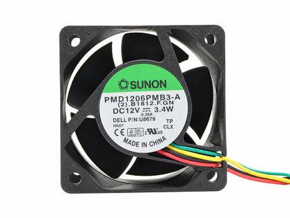 SUNON PMD1206PMB3-A 60x60x38mm 12V DC Axial Cooling Fan - clean white-background product photo 1