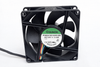 SUNON PF80251B2-0000-S99 12V DC 80x80x25mm cooling fan rear label view on white background