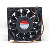 SUNON PFC0381B1-Q10C-S99 12V DC axial cooling fan with four-wire connector on white background