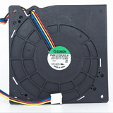 SUNON PMB1212PLB2-A 12V DC 120x120x32mm blower fan rear label view on white background