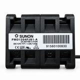 SUNON PMD1204PJB1-A 12V DC 40x40x56mm dual-frame fan label view on white background