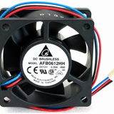Delta AFB0612HH-R00 60x60x25mm 12V DC axial fan label view on white background