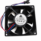 Delta AFB0848H 80x80x25mm 48V DC axial fan label view on white background