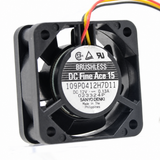 Sanyo Denki 109P0412H7D11 label, 12V DC 0.13A